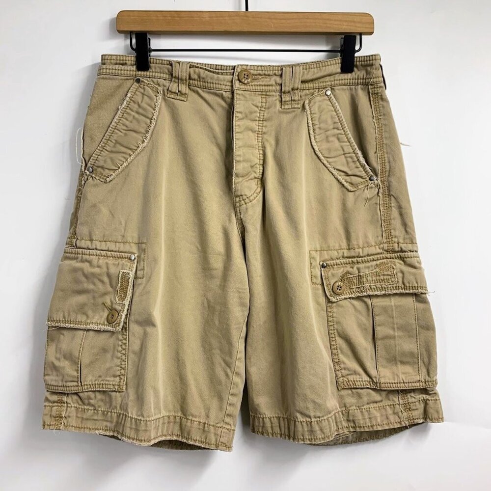 Triple Five‎ Soul Essentials Men's Vintage Y2K Baggy Cotton Cargo Shorts SIze 29